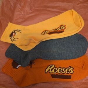 Orange and Gray Socks Set